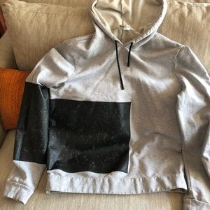 Balenciaga Hoodie grey with glossy black paint